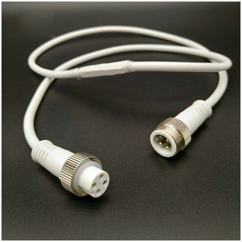 4PIN AC-DC Metal Head Extension Cord Waterproof Connector 4PIN AC-DC Metal Head Extension Cord Waterproof Connector